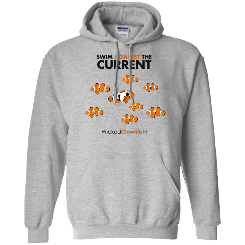 Swim Against The Current Hoodie - color: Sport Grey