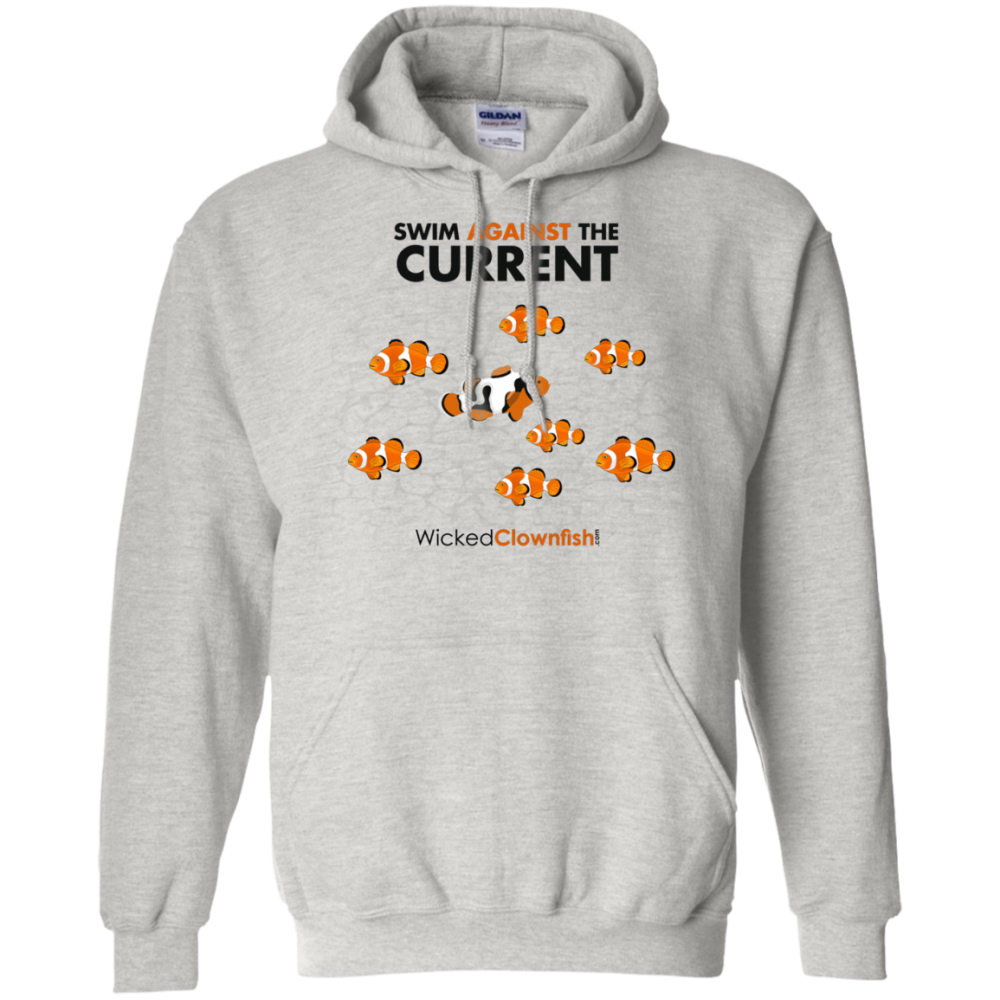 Swim Against The Current Hoodie - color: Ash