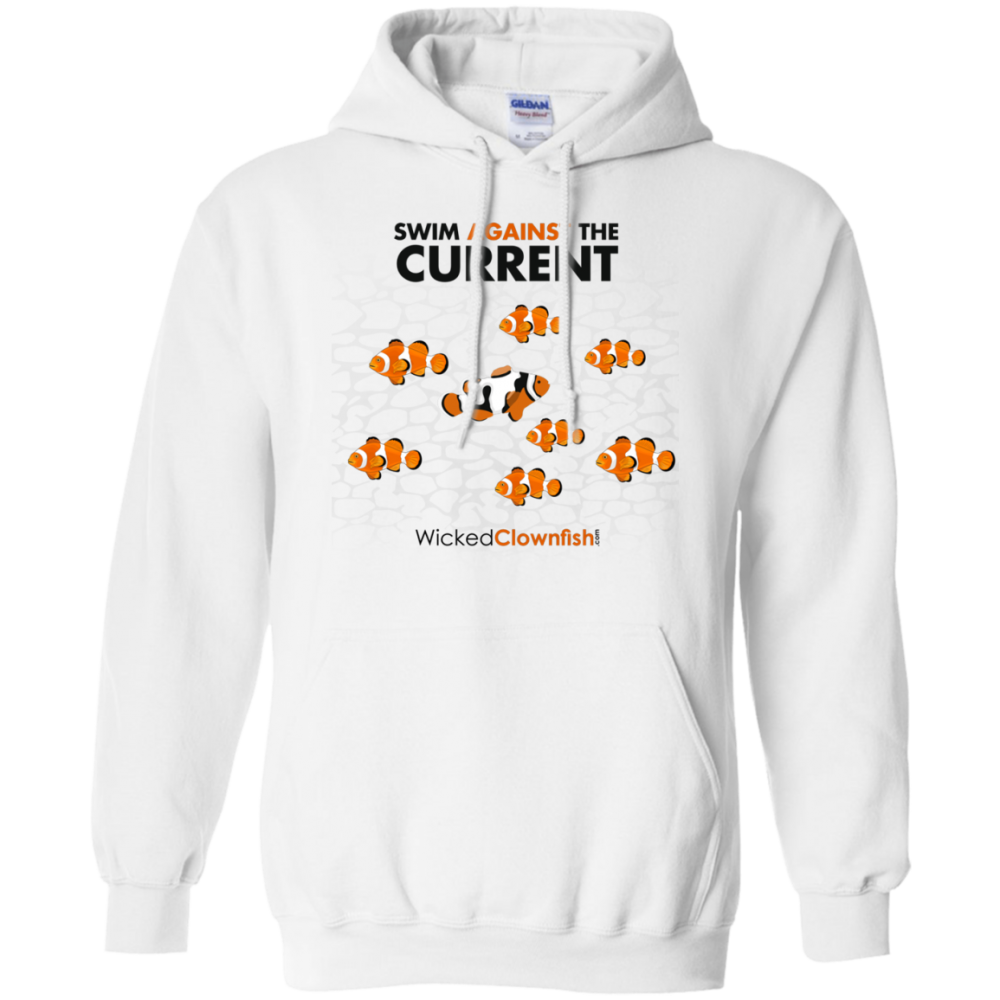 Swim Against The Current Hoodie - color: White