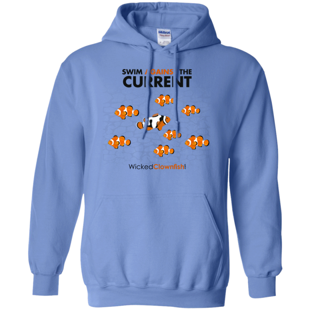 Swim Against The Current Hoodie - color: Carolina Blue