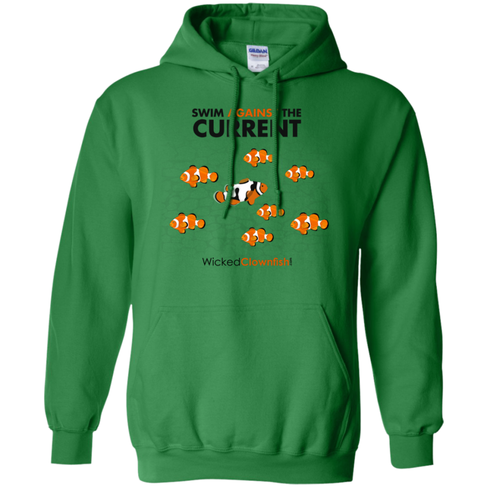 Swim Against The Current Hoodie - color: Irish Green