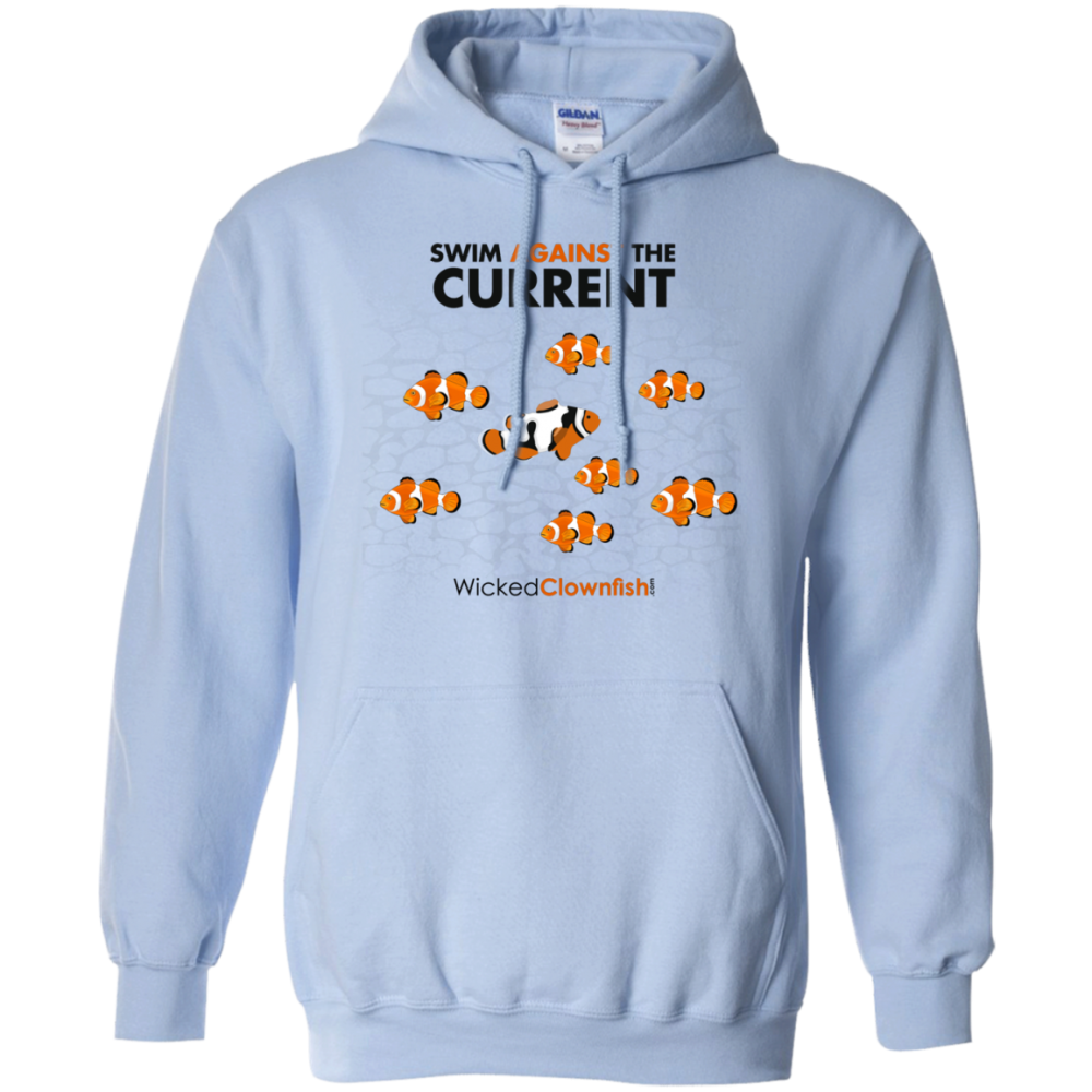 Swim Against The Current Hoodie - color: Light Blue