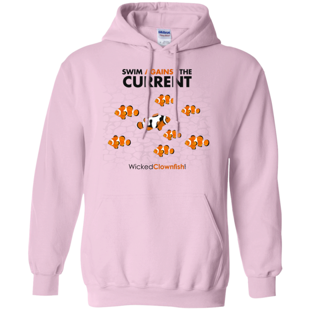 Swim Against The Current Hoodie - color: Light Pink