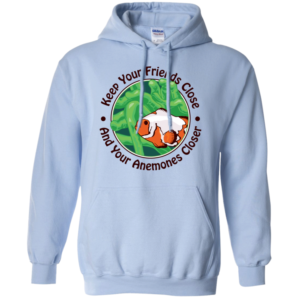 Keep Your Friends Close Hoodie - color: Light Blue