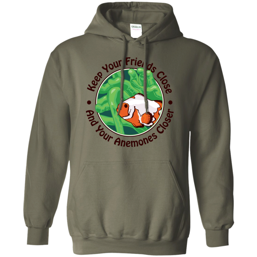 Keep Your Friends Close Hoodie - color: Military Green