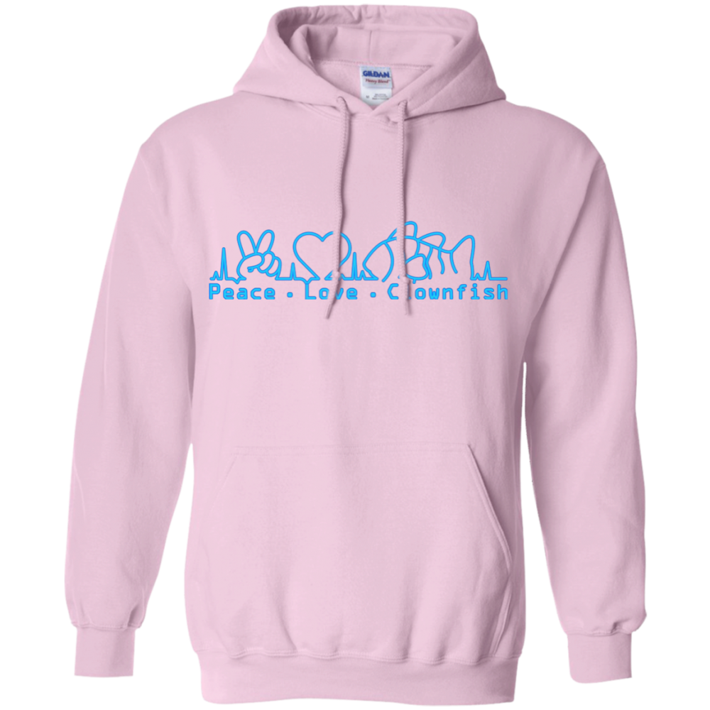 Peace, Love, Clownfish Hoodie - color: Light Pink
