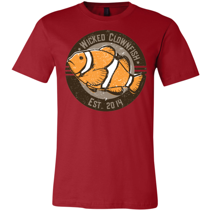 Wicked Clownfish Est. 2014 T-Shirt - color: Canvas Red