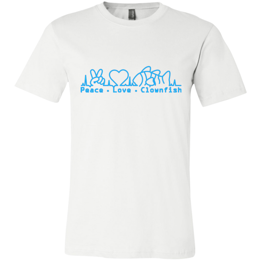 Peace, Love, Clownfish T-Shirt - color: White