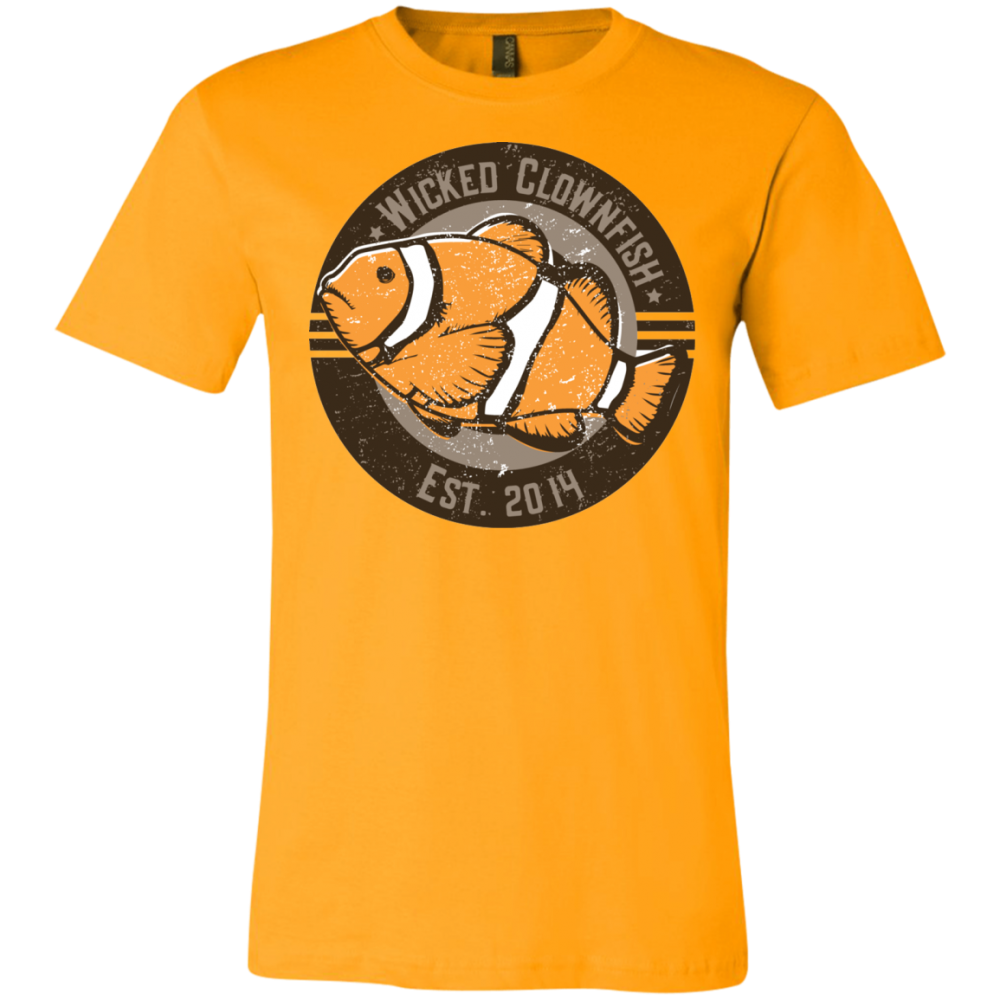 Wicked Clownfish Est. 2014 T-Shirt - color: Gold