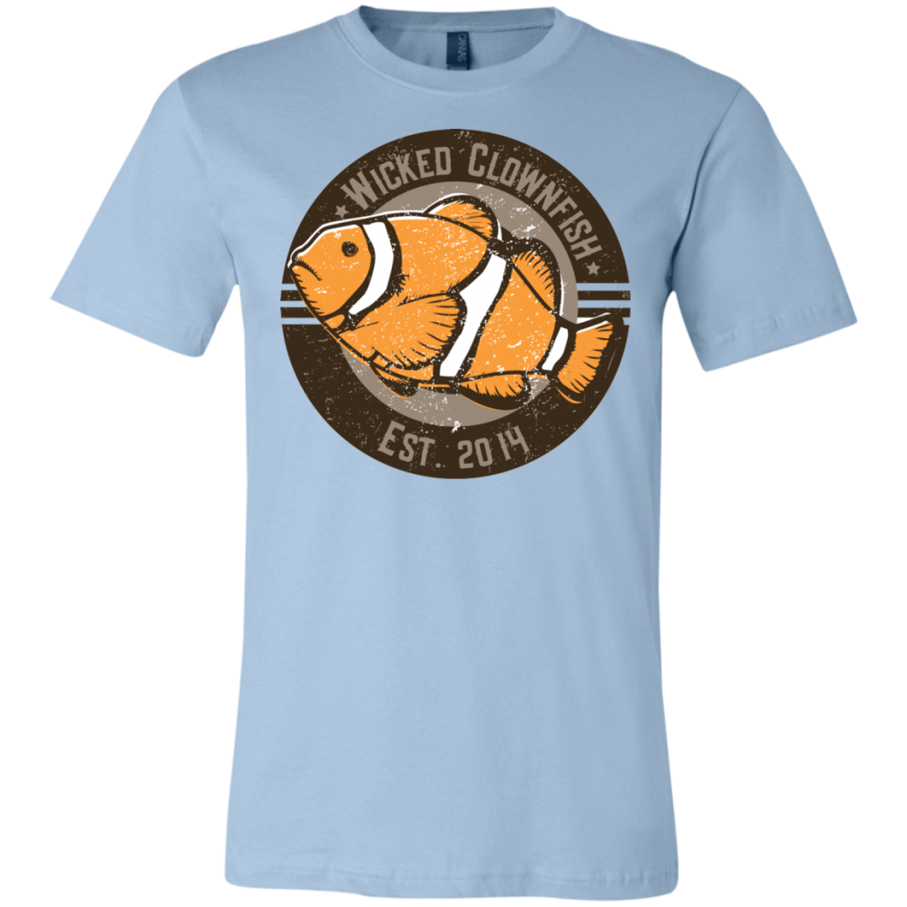 Wicked Clownfish Est. 2014 T-Shirt - color: Light Blue