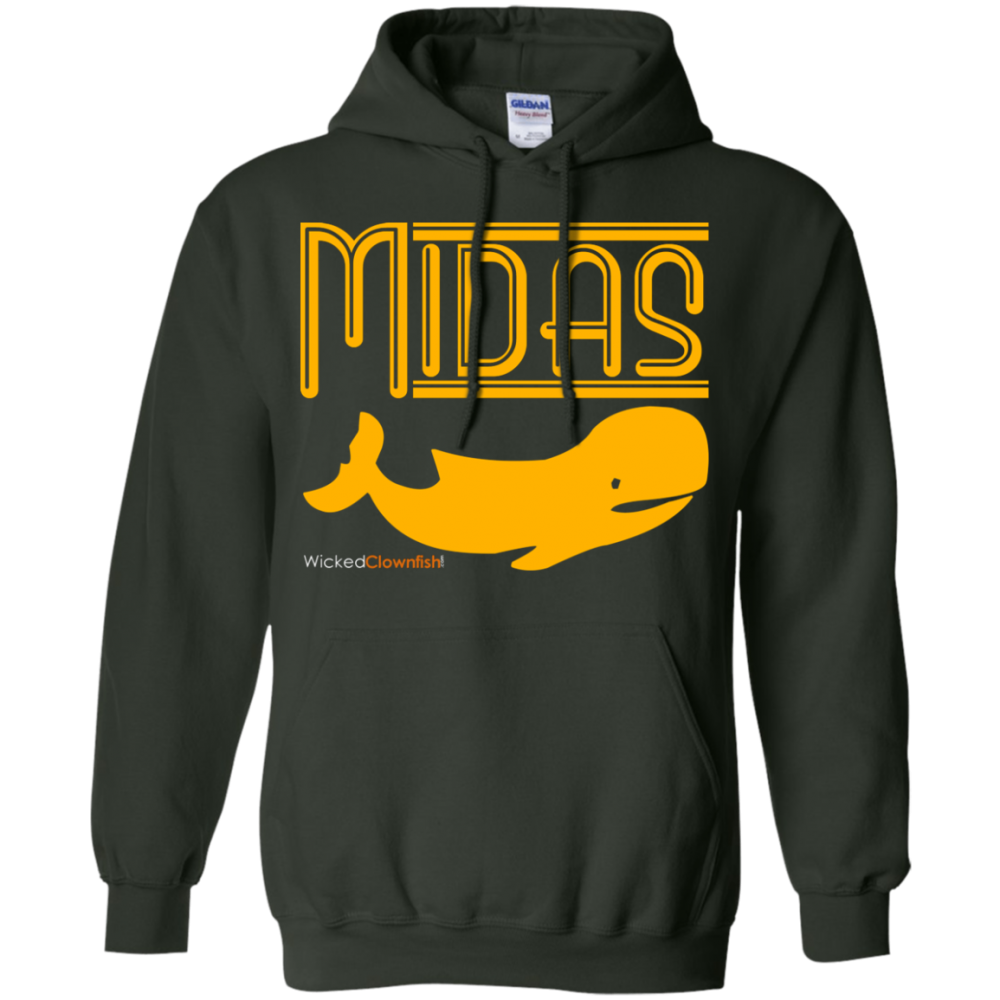Midas Whale Hoodie - color: Forest Green