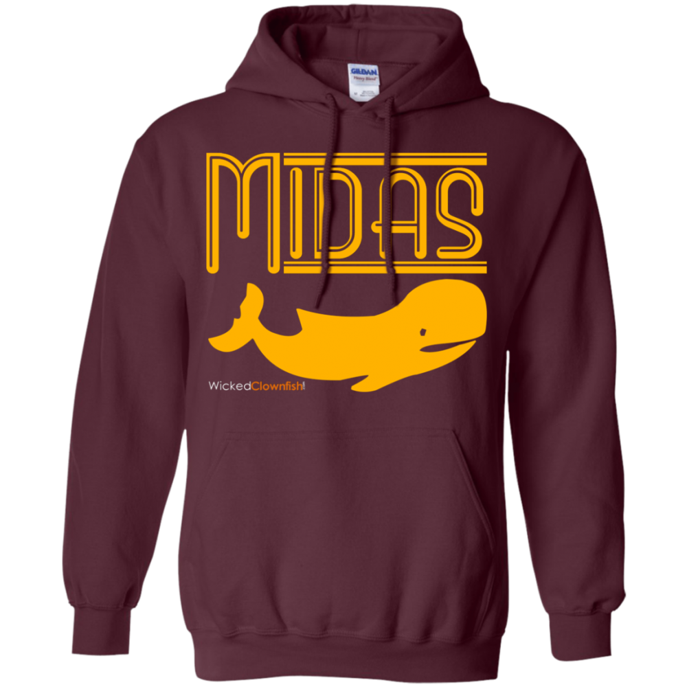 Midas Whale Hoodie - color: Maroon