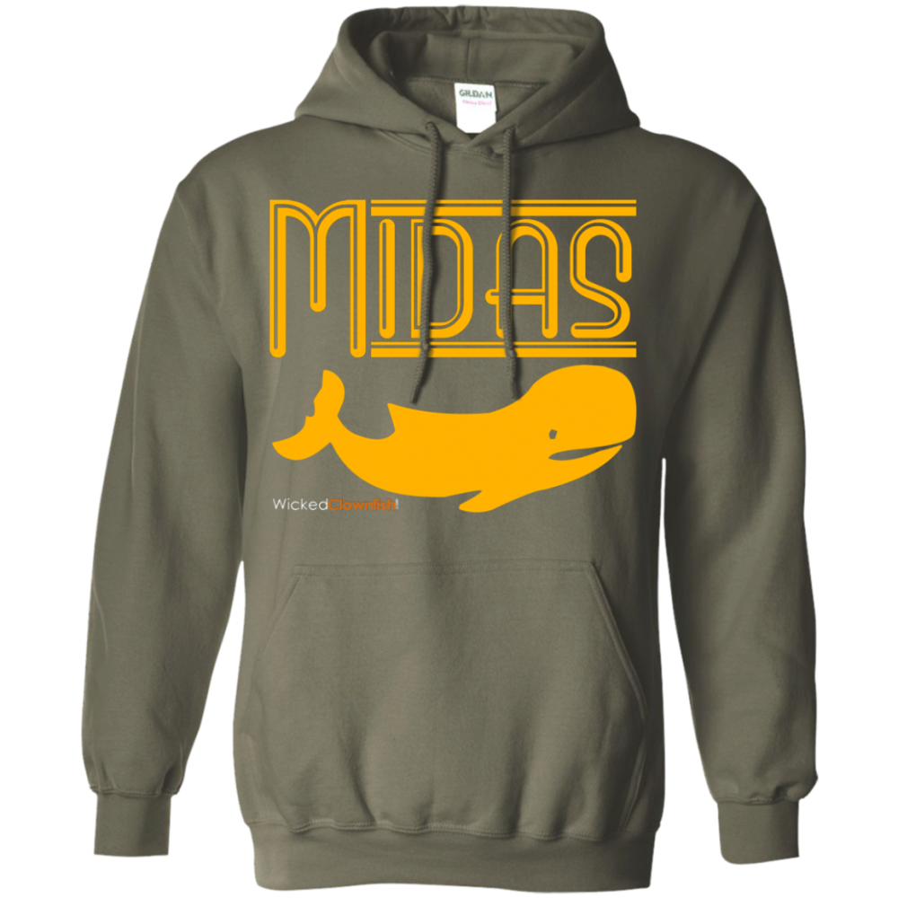 Midas Whale Hoodie - color: Military Green